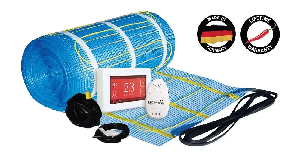 Thermogroup Thermonet EZ 150W/m² Self Adhesive 5x0.5m - 2.5m² 375Watts Floor Heating Kit Including 5245 Dual Thermostat 111505TD