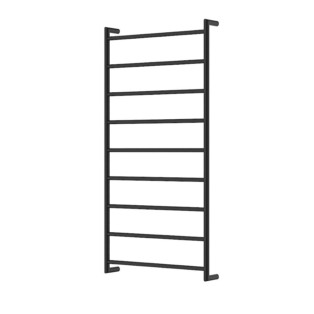 Fienza Kaya Heated Towel Ladder 600x1200mm 9 Bars Matte Black 82860120MB