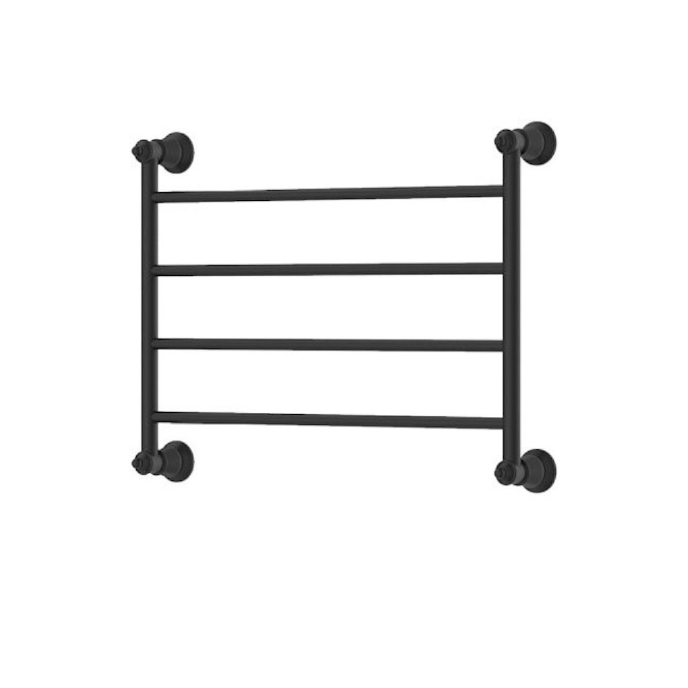 Fienza Lillian Heated Towel Ladder 600x458mm 4 Bars Matte Black 8106045MB