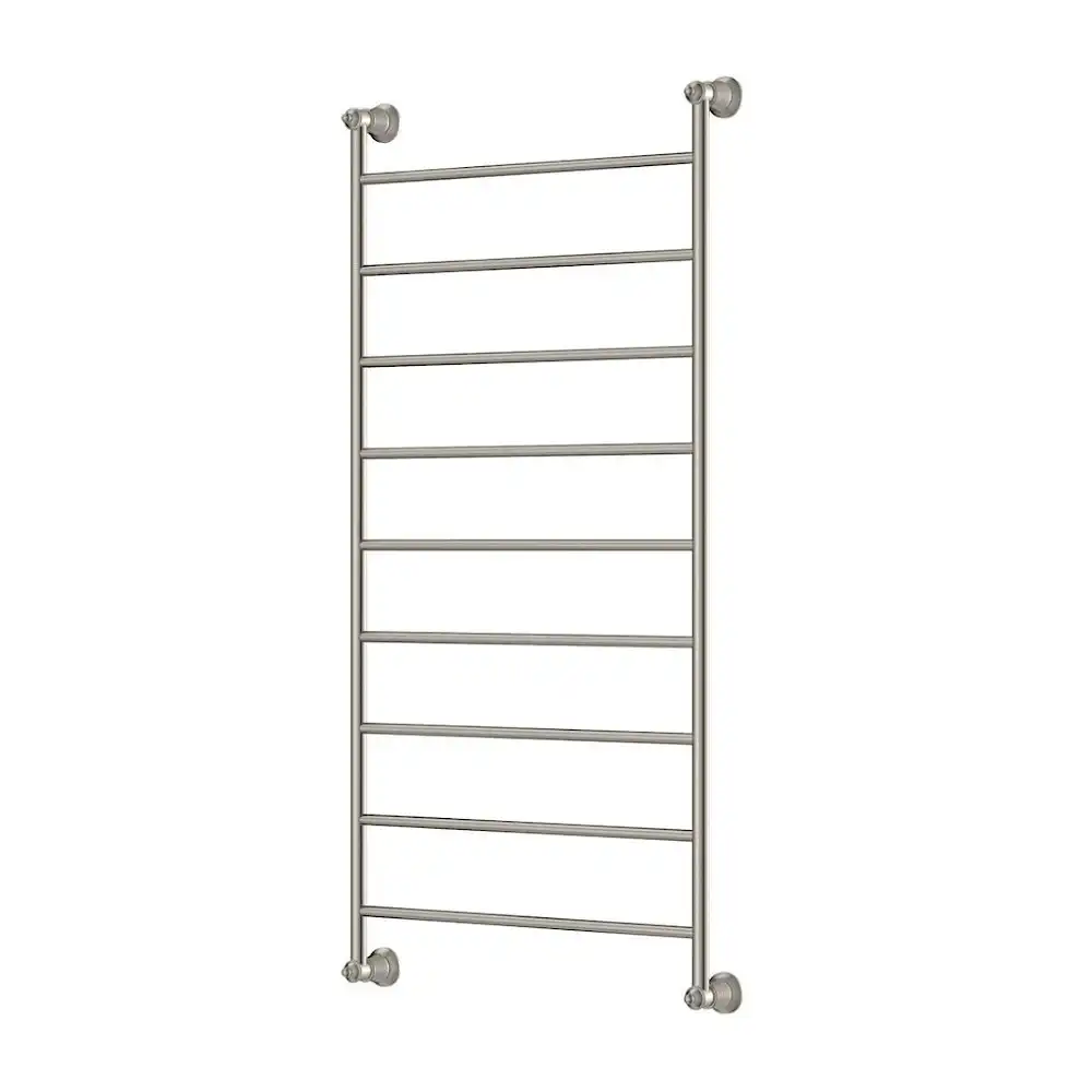 Fienza Lillian Heated Towel Ladder 600x1208mm 9 Bars Brushed Nickel 81060120BN