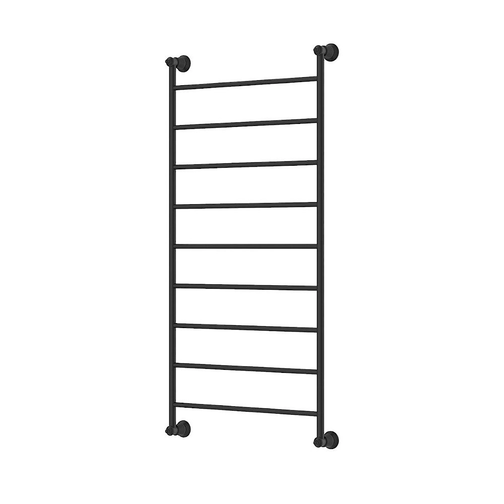 Fienza Lillian Heated Towel Ladder 600x1208mm 9 Bars Matte Black 81060120MB