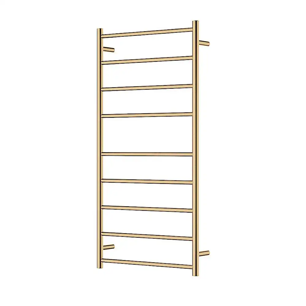 Fienza Isabella Heated Towel Ladder 600x1200mm 9 Bars Urban Brass 82760120UB