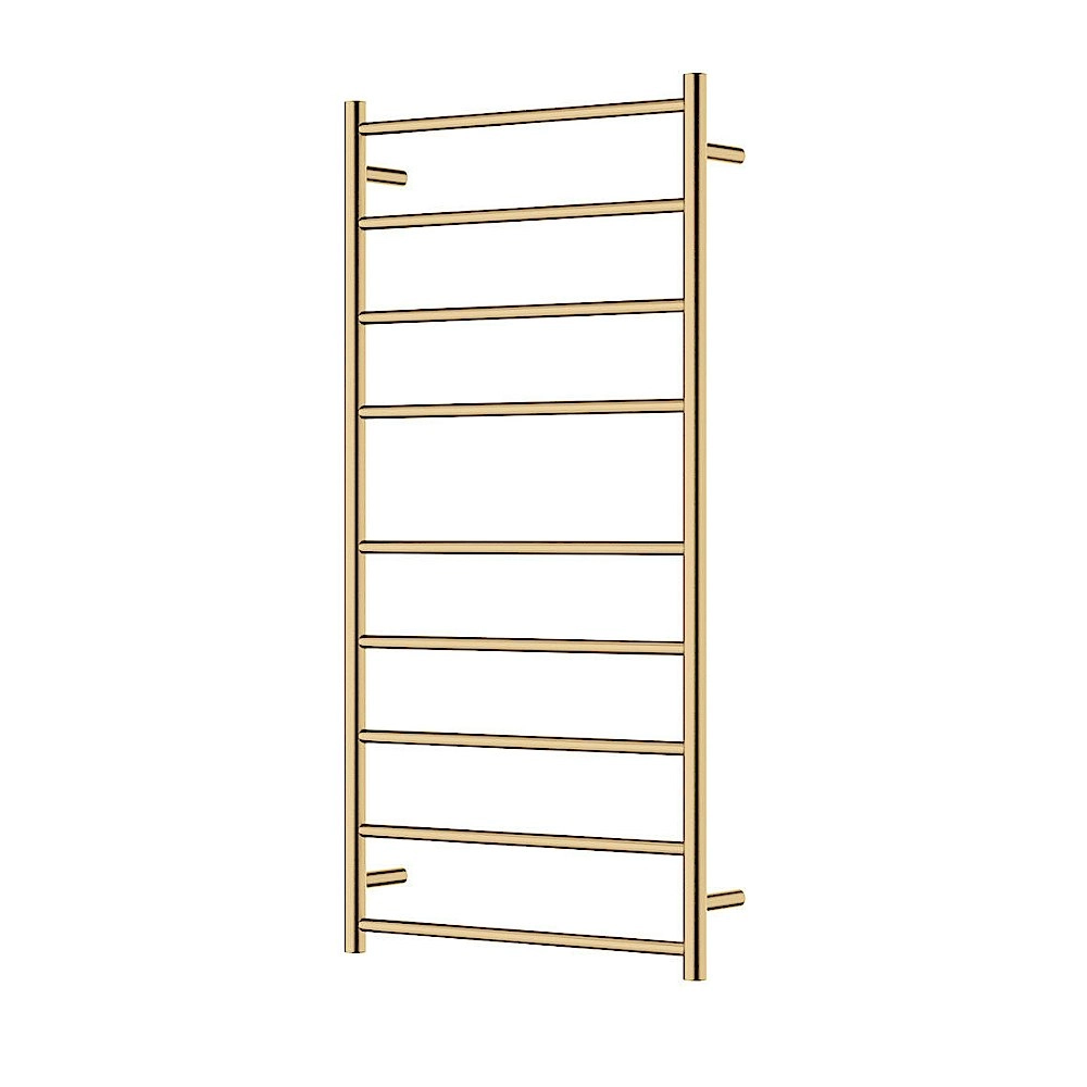 Fienza Isabella Heated Towel Ladder 600x1200mm 9 Bars Urban Brass 82760120UB