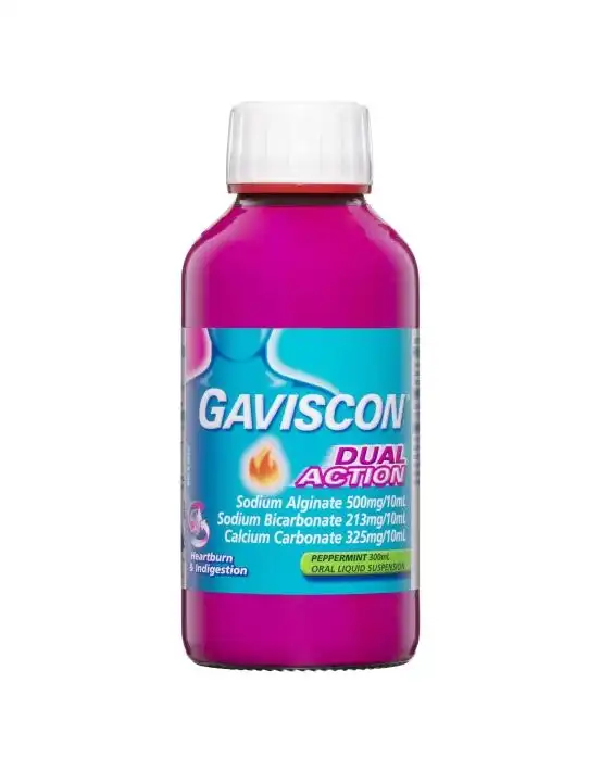 Gaviscon Dual Action Heartburn & Indigestion Relief Peppermint 300ml