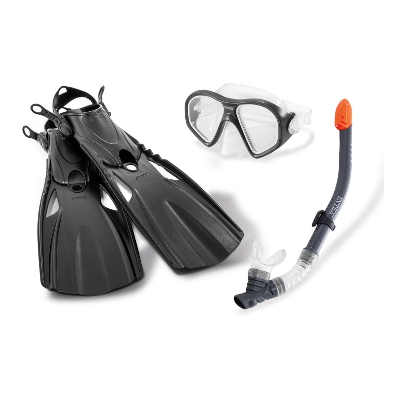 Intex Mask Snorkel and Fin Set Reef Rider Set 55657