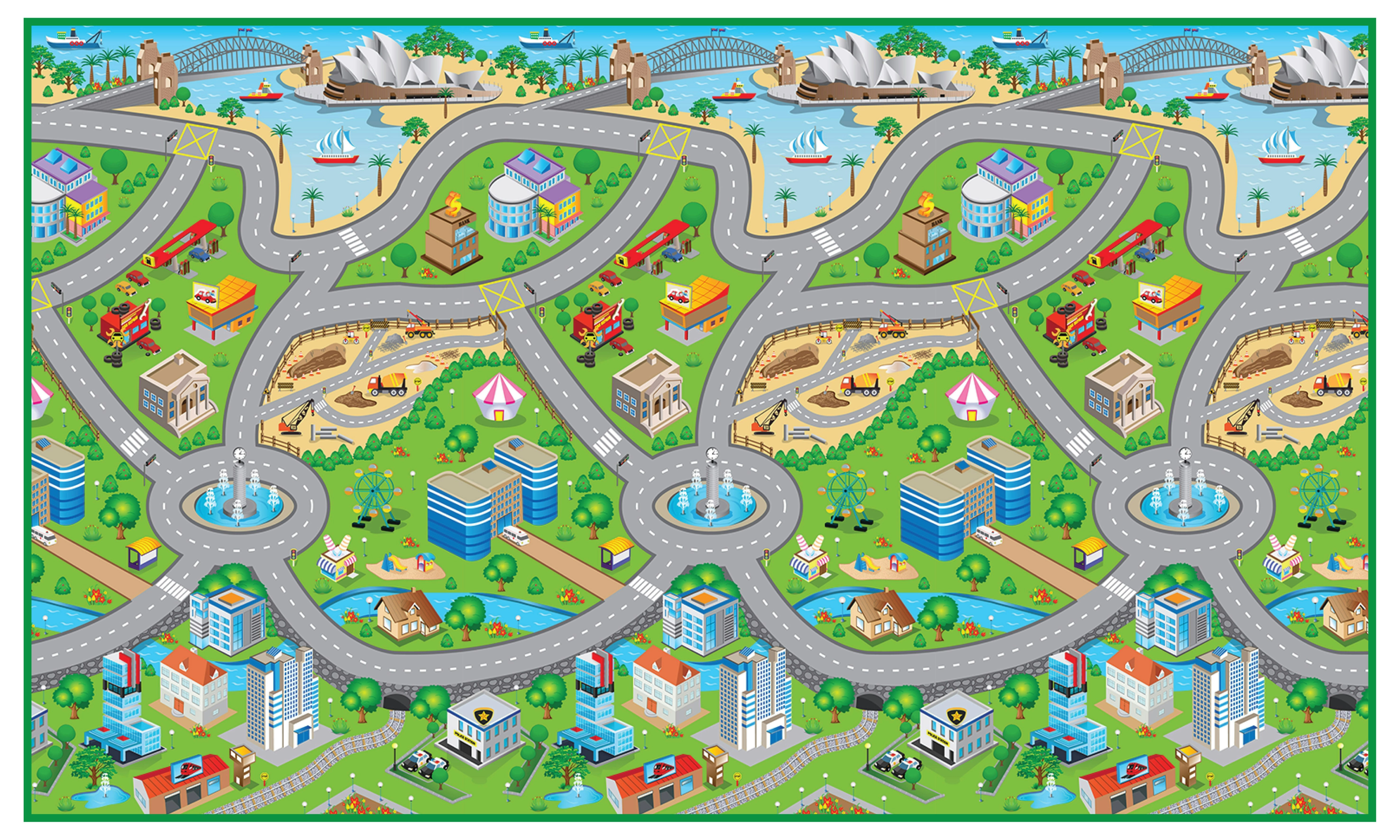 Rollmatz Activity Floor Mat - City Road Map 630198