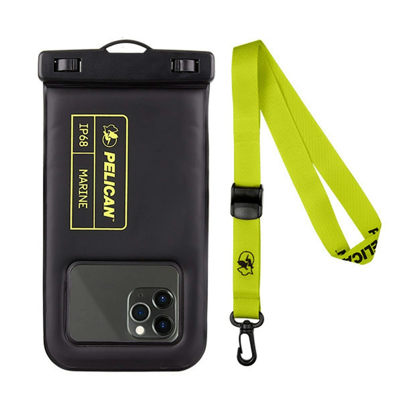 Pelican Marine Waterproof Xl Pouch - Black/neon Green