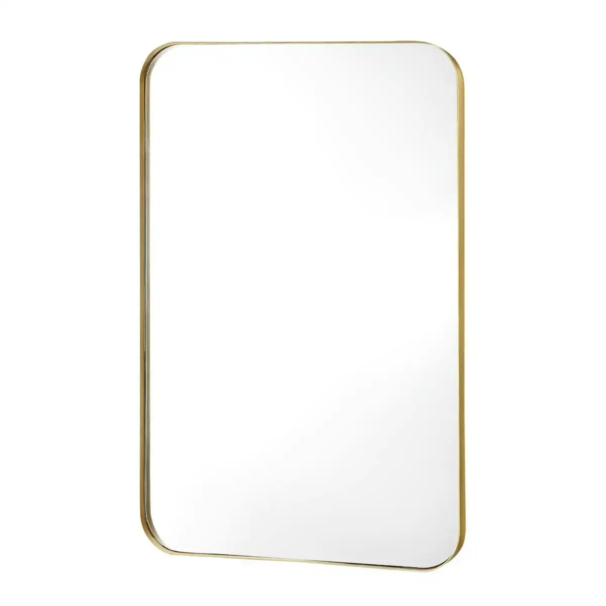 LUXSUITE Wall Bathroom Mirror Rectangle Standing Large Vanity Gold Bedroom Hallway Mount Decorative Makeup Shower Shaving