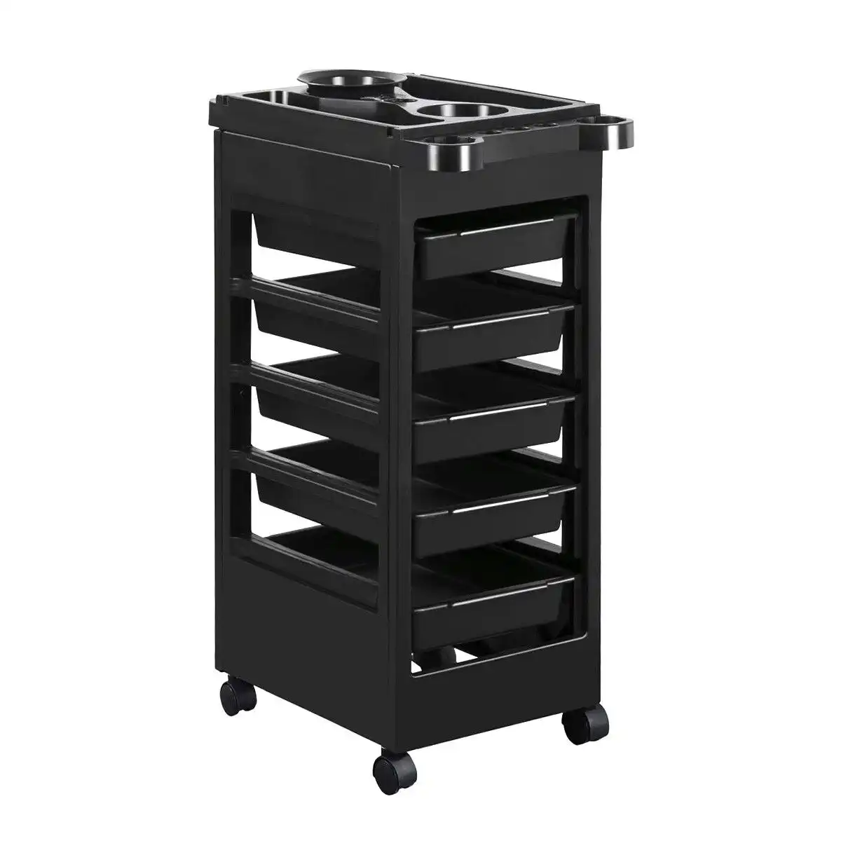 Ausway Hairdressing Trolley Storage Rolling Tool Cart Salon Furniture on Wheels 6 Tiers 5 Tray