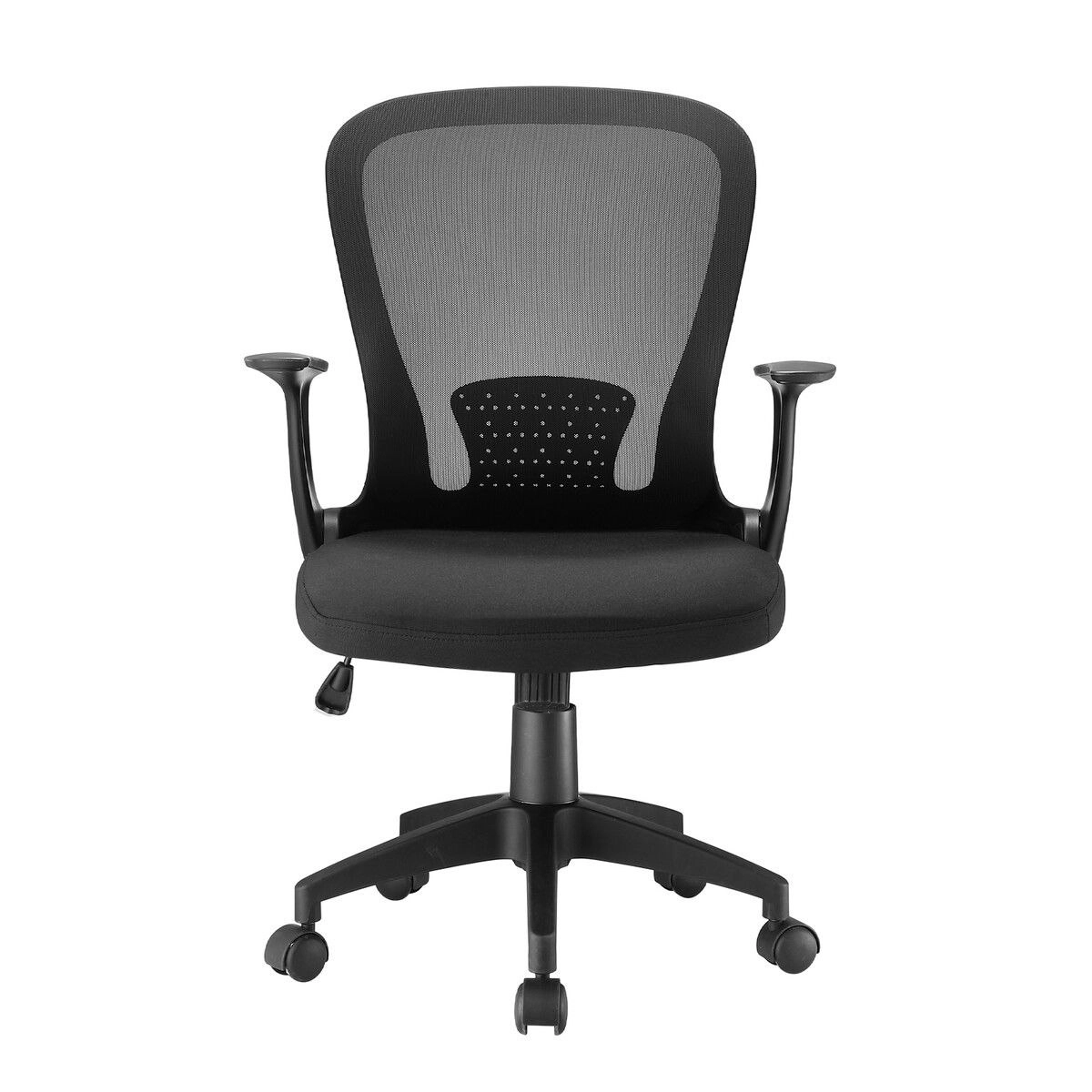 Ausway Mesh Office Chair Ergonomic Gaming Armchair Mid Back Work Study Desk Computer Seat Home Executive Task Swivel Tilt Lumbar Support Armrest Black