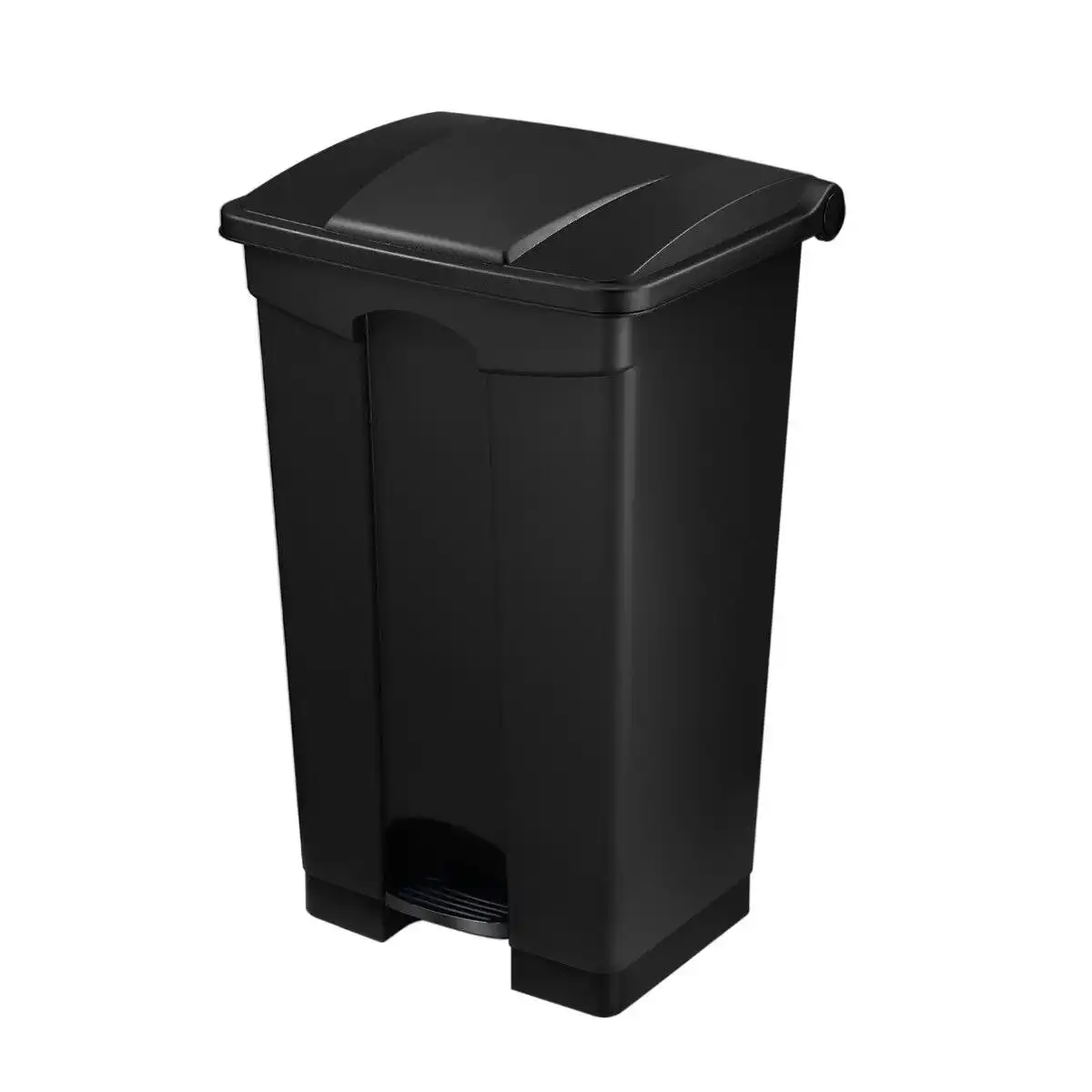 LUXSUITE 68L Rubbish Bin Kitchen Compost Dustbin Garbage Trash Waste Recycling Can Pedal Garden Home Office Large Plastic Black