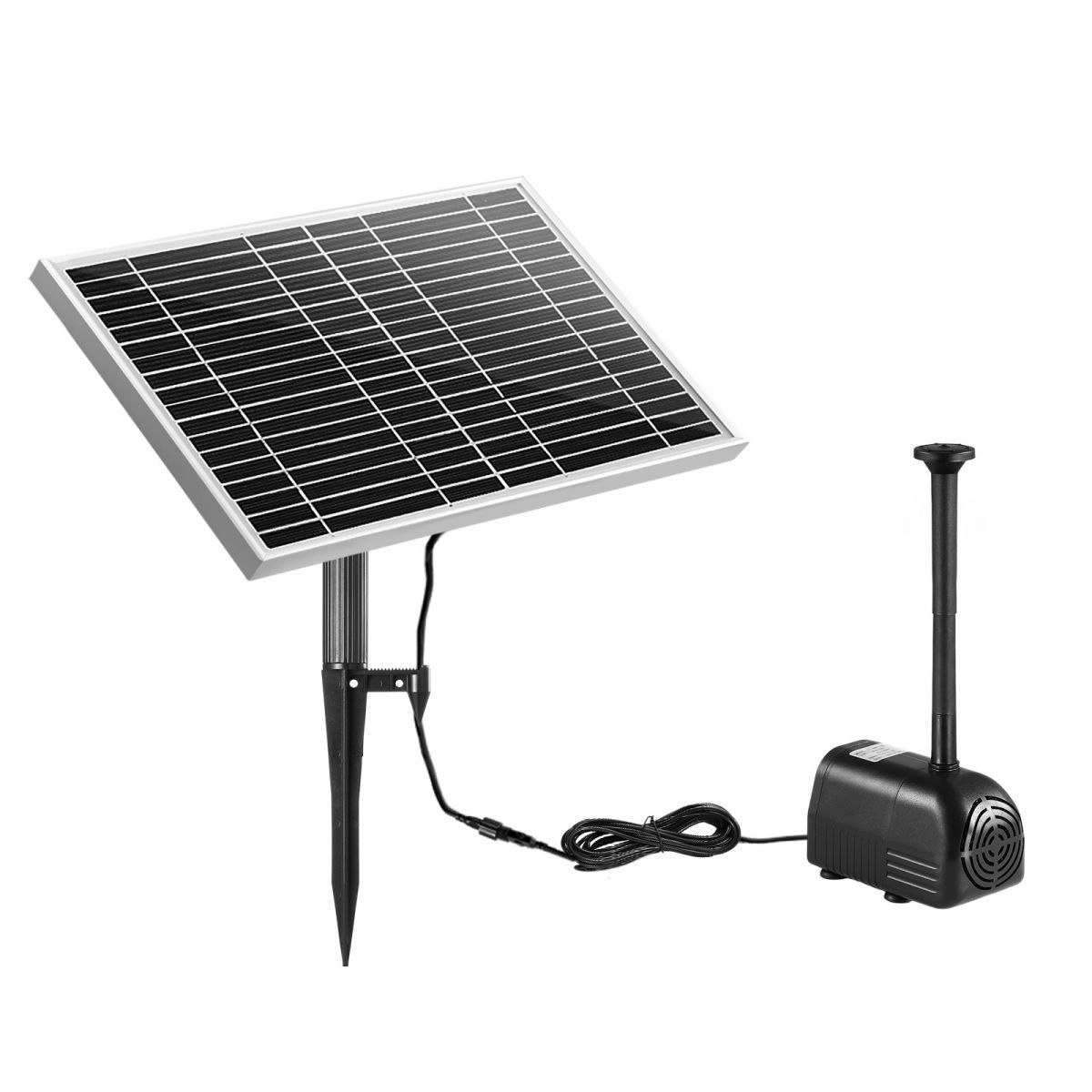 Ausway 50W Solar Powered Fountain Water Pump for Birdbath Fish Pond Garden Pool