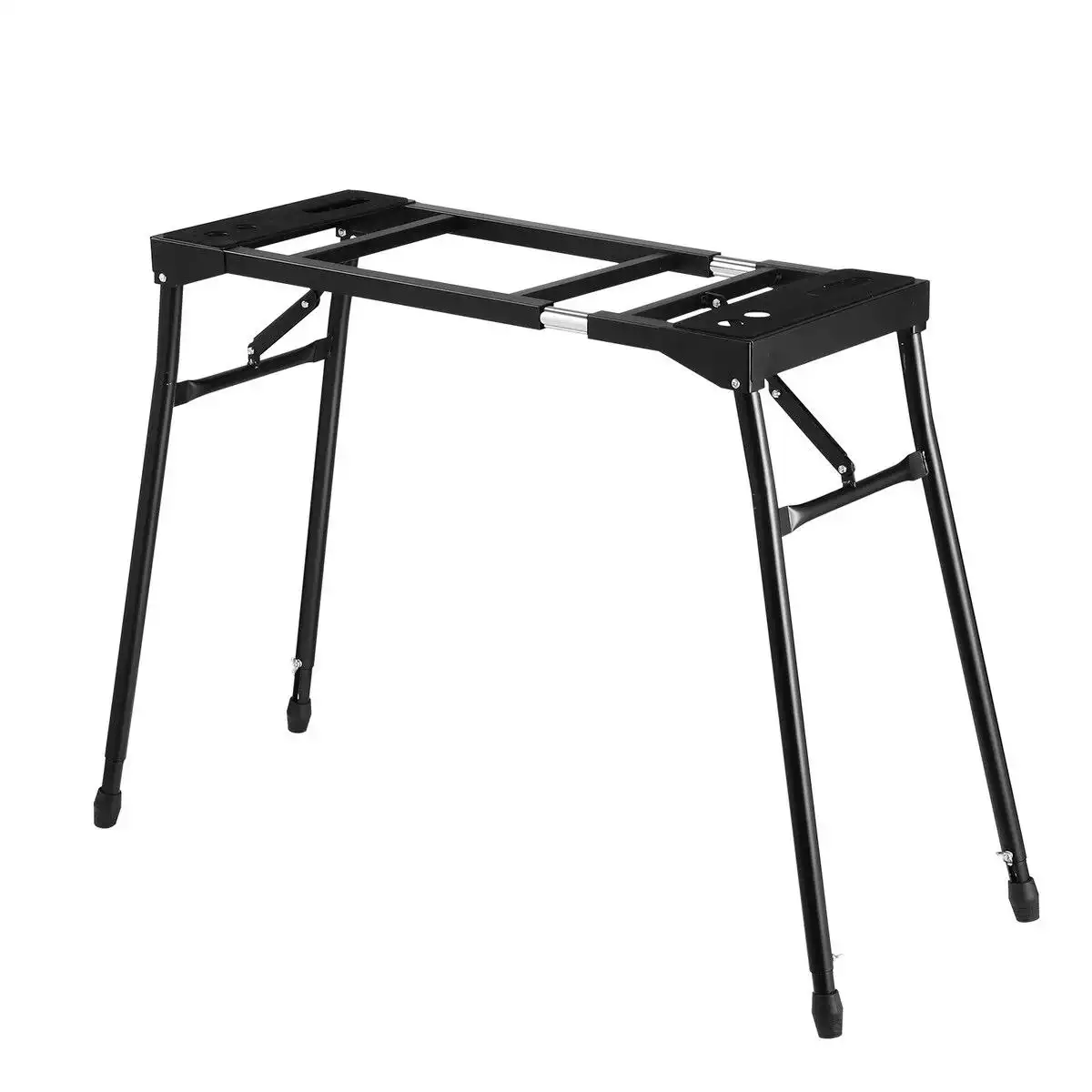 Melodic Keyboard Stand Piano Music Collapsible Adjustable Portable Heavy Duty 54 to 88 Key Musical Table Black