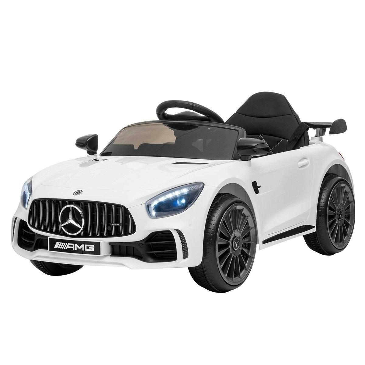 Ausway Mercedes-Benz Licensed Children Kids Electric Cars Ride on Toy 2.4G R/C Remote Control Age 3+ White