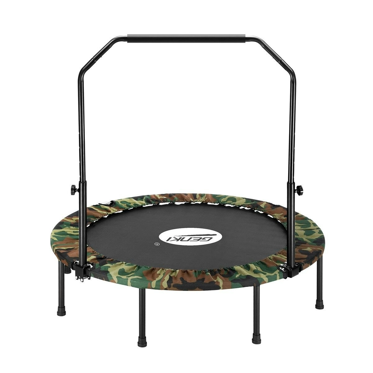 Genki  Mini Trampoline for Adults Kids 40inch Exercise Fitness Indoor Rebounder Home Gym Workout Equipment Foldable Adjustable Handrail