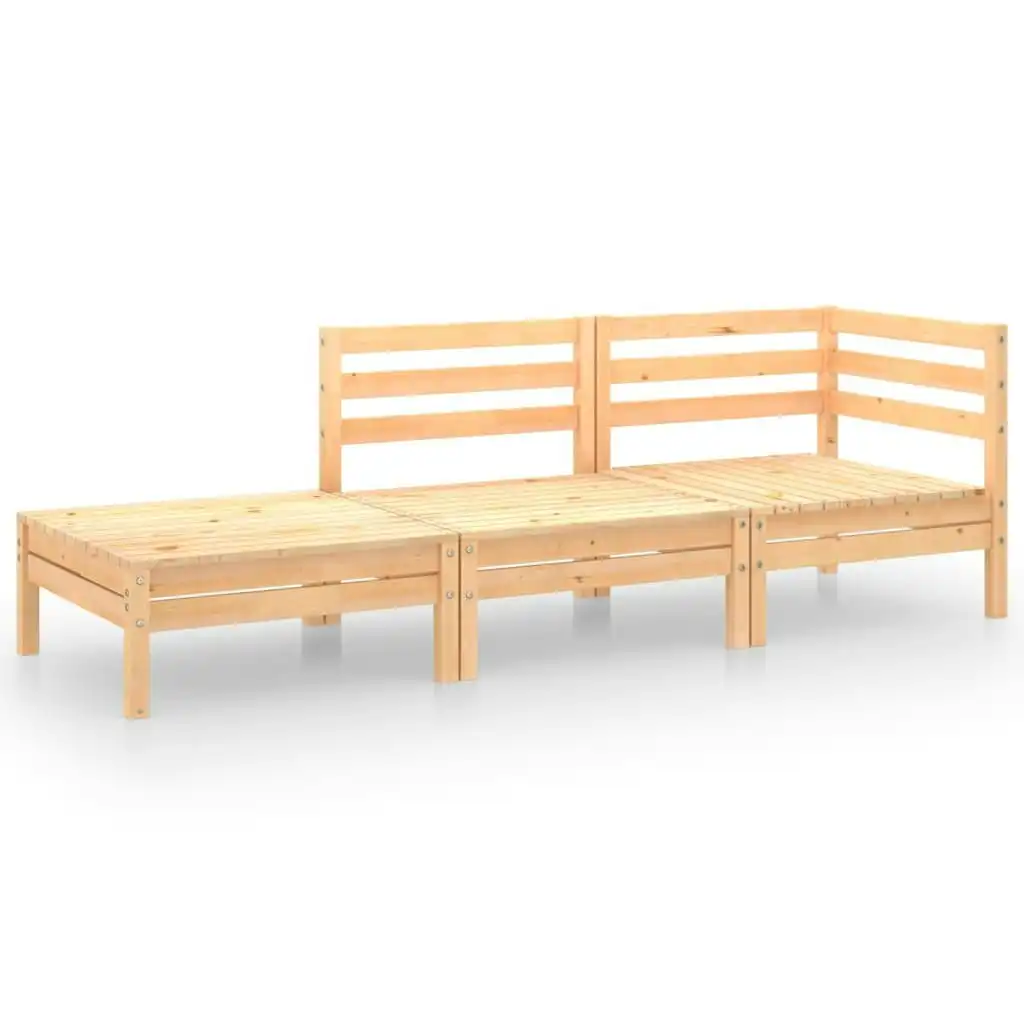 3 Piece Garden Lounge Set Solid Wood Pine 3082612