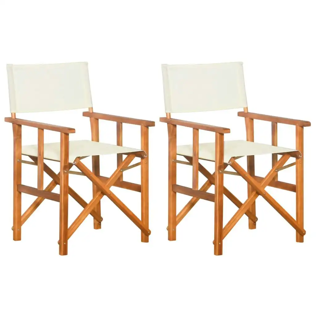 Director's Chairs 2 pcs Solid Acacia Wood 45946