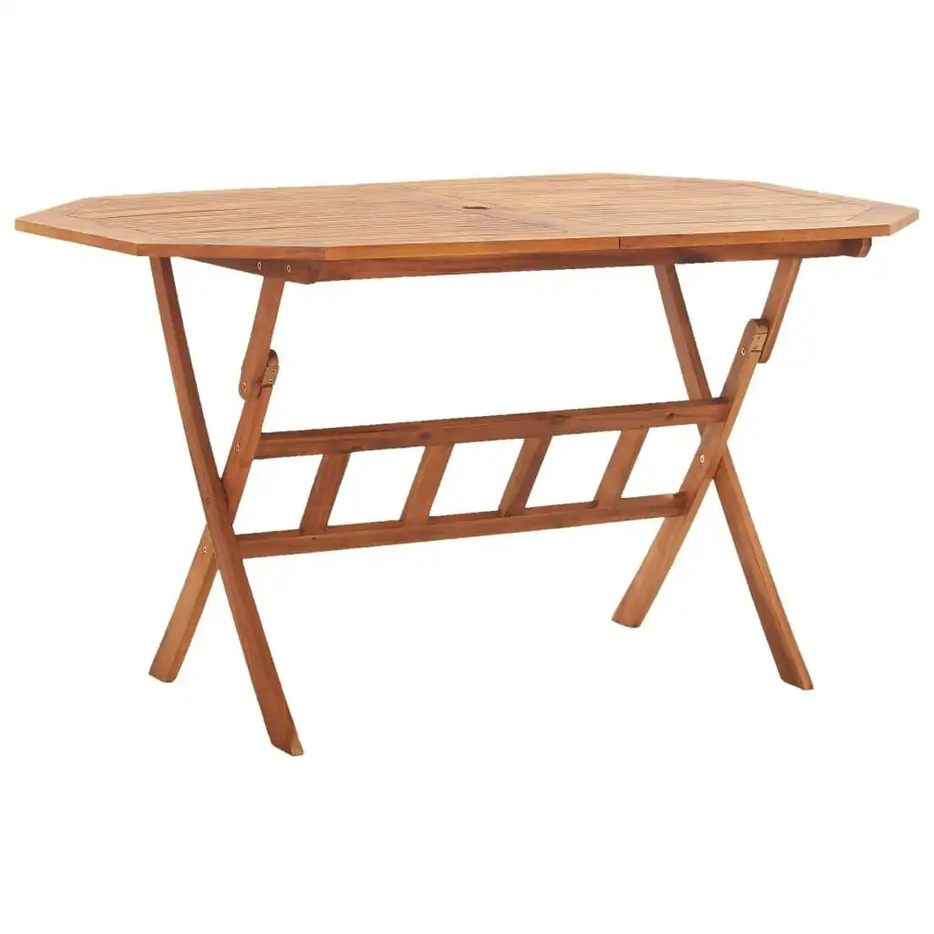 Folding Garden Table 135x85x75 cm Solid Acacia Wood 46657