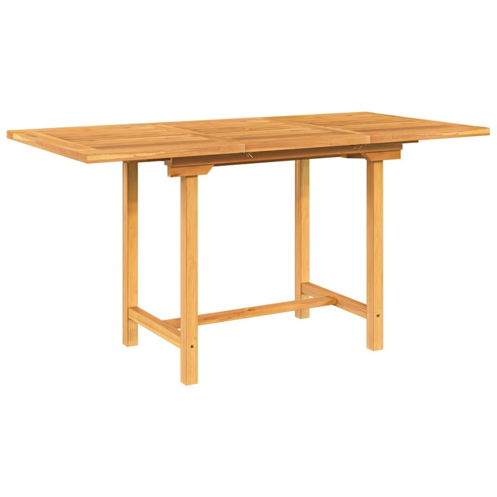 Extending Garden Table 110-160x80x75cm Solid Wood Teak 363487