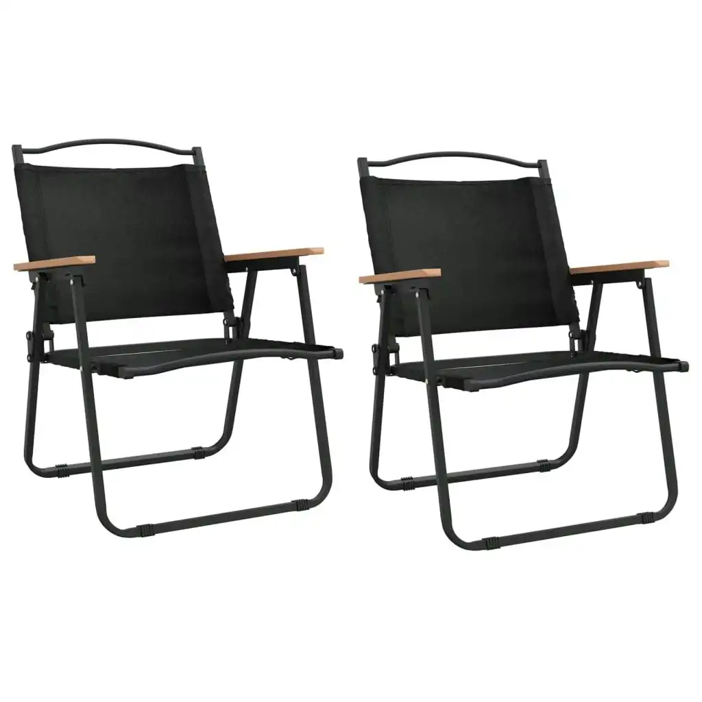 Camping Chairs 2 pcs Black 54x55x78 cm Oxford Fabric 319485