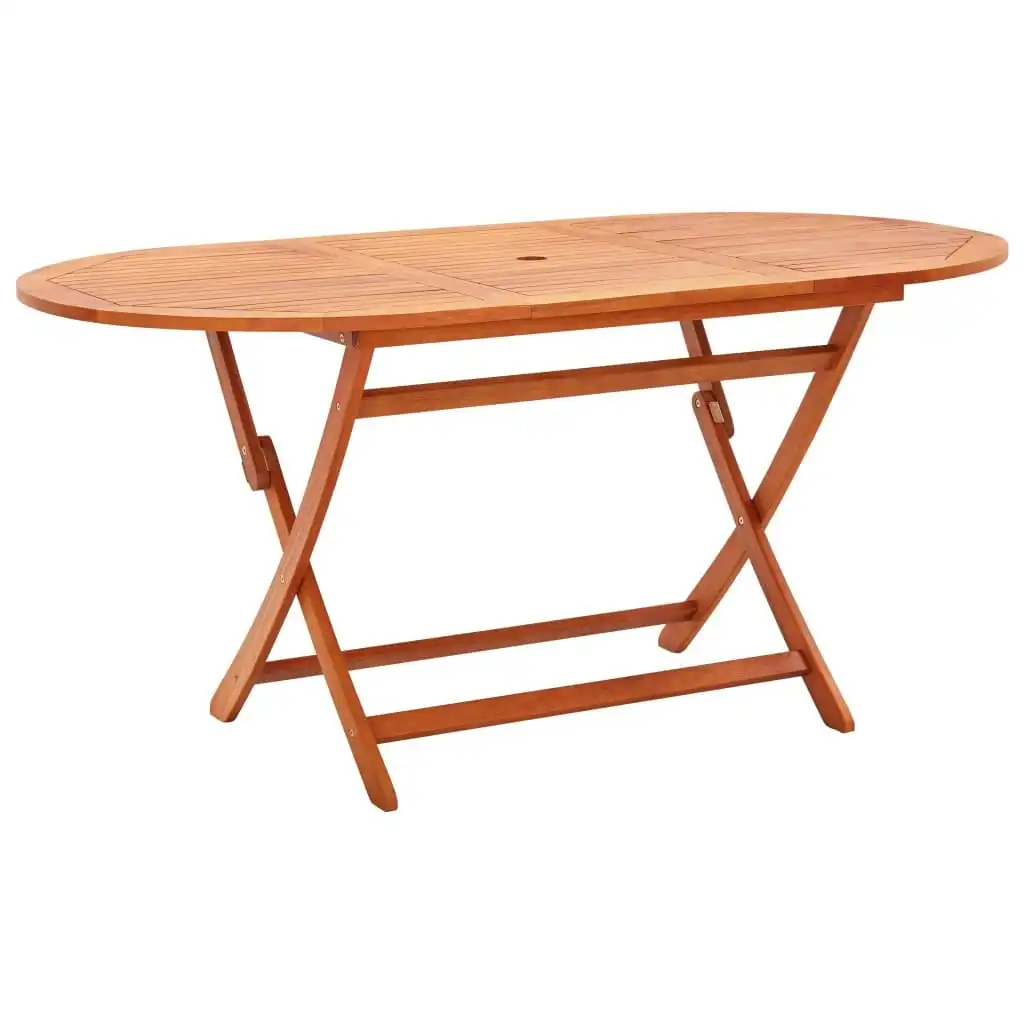 Folding Garden Table 160x85x74 cm Solid Eucalyptus Wood 48703