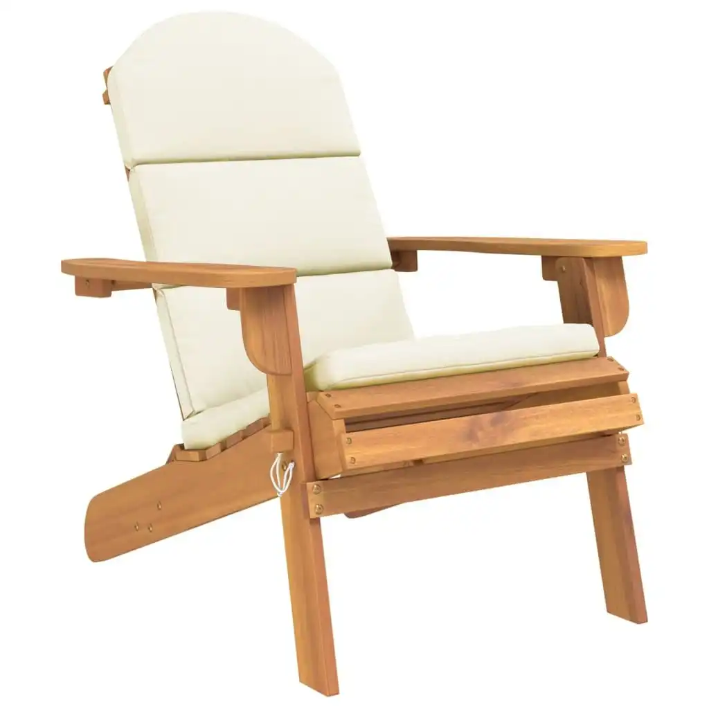 Adirondack Garden Chair with Cushions Solid Wood Acacia 360031