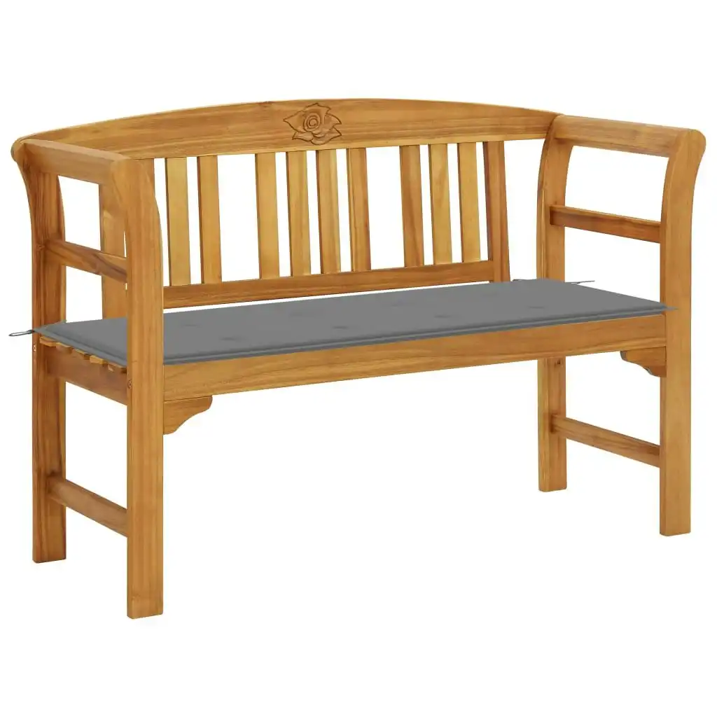 Garden Bench with Cushion 120 cm Solid Acacia Wood 3064294