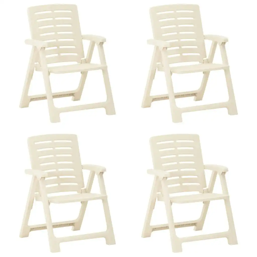Garden Chairs 4 pcs Plastic White 315839