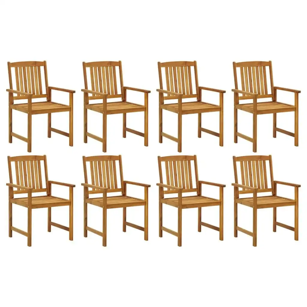 Garden Chairs 8 pcs Solid Acacia Wood 3078150
