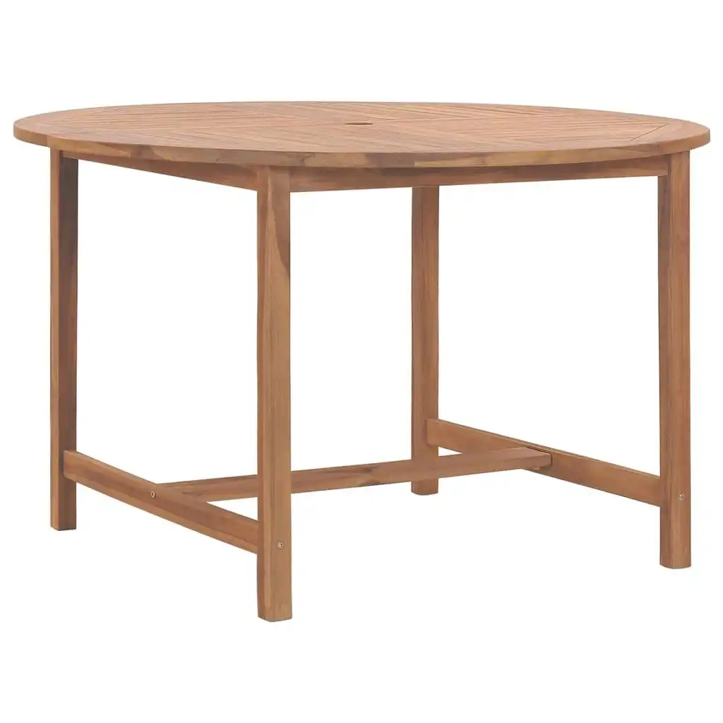 Garden Dining Table Ã˜110x75 cm Solid Wood Teak 318476