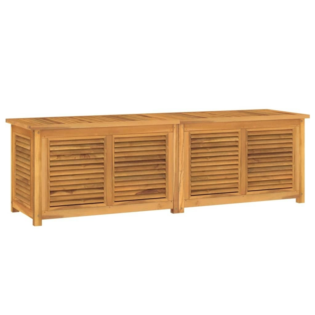 Garden Storage Box with Bag 175x50x53 cm Solid Wood Teak 363273