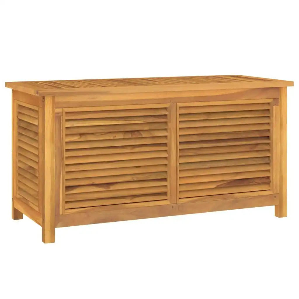 Garden Storage Box with Bag 114x50x58 cm Solid Wood Teak 363271