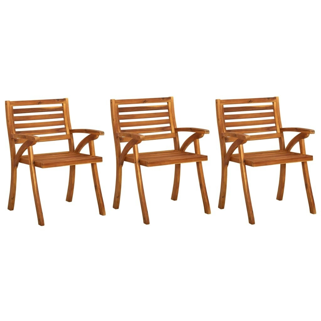 Garden Chairs 3 pcs Solid Acacia Wood 310630