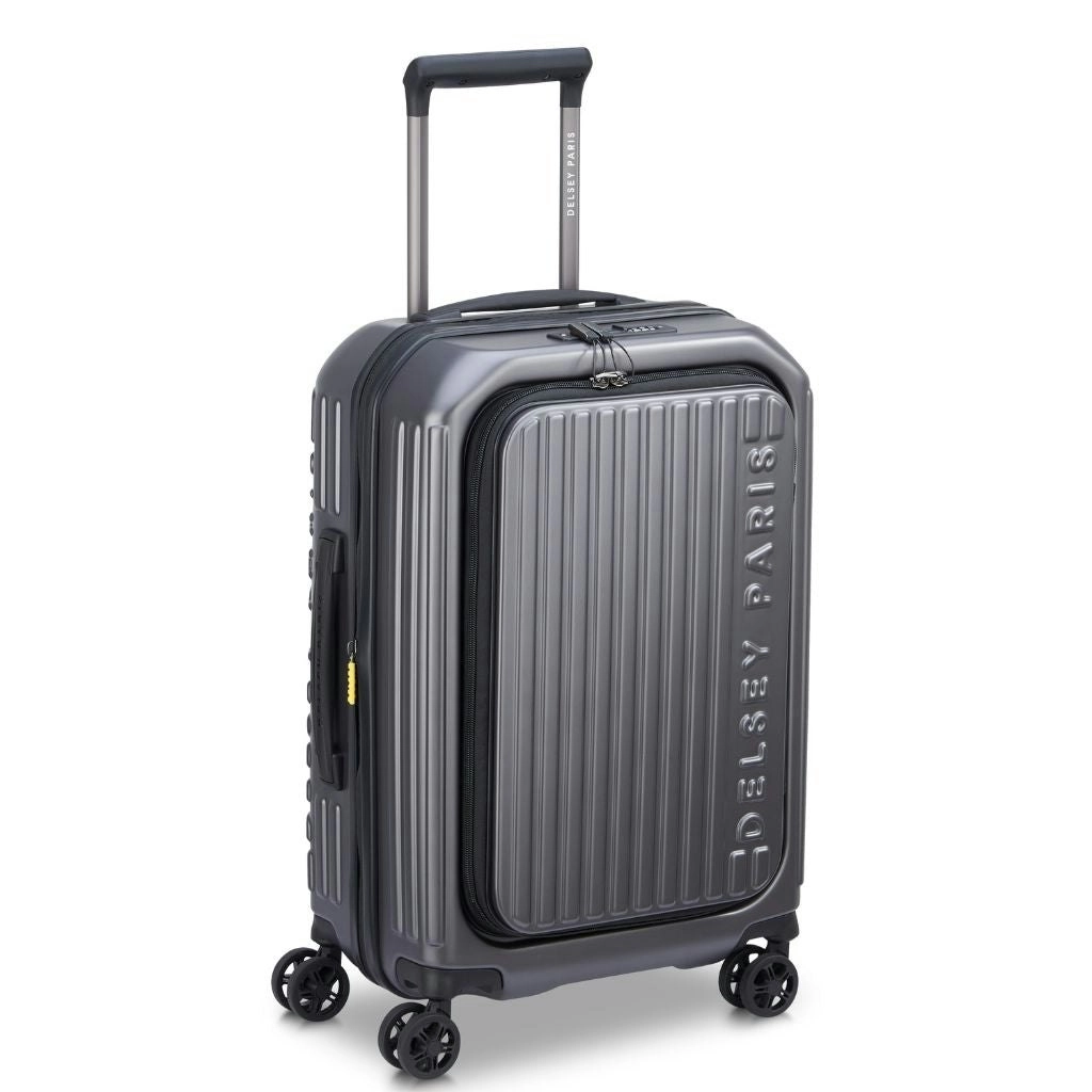 DELSEY Securitime ZIP Top Opening 55cm Cabin Luggage - Anthracite