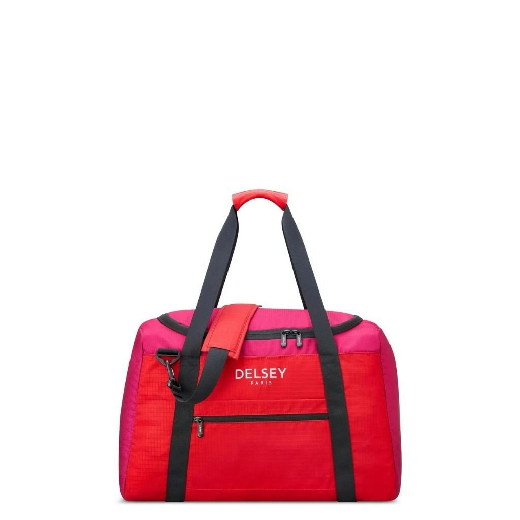 DELSEY Nomade 55cm Foldable Duffle Bag Red/Pink