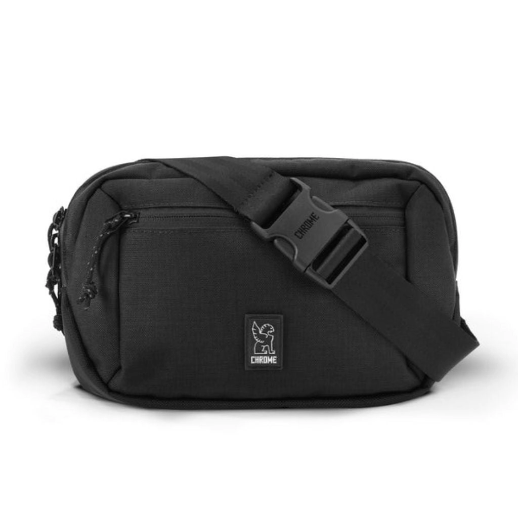 chrome Ziptop Waistpack/Shoulder Bag Black