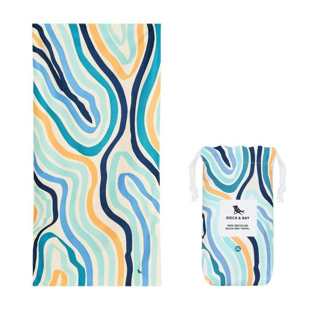 Dock & Bay Beach Towel Cabana Light Collection XL - Groovy Dunes