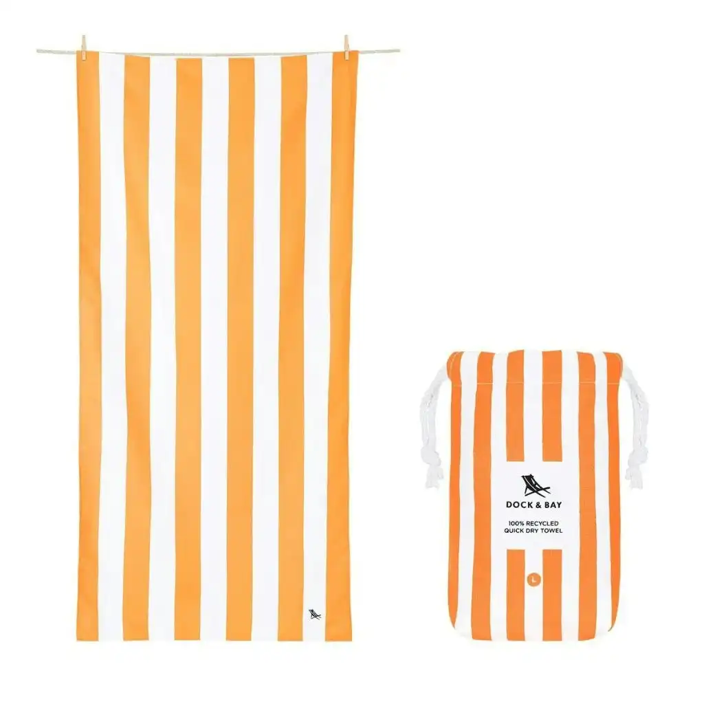 Dock & Bay Beach Towel Cabana Light Collection XL - Ipanema Orange