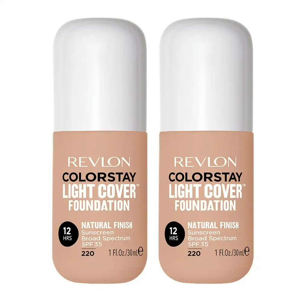 Revlon ColorStay Light Cover Foundation 30ml 220 NATURAL BEIGE - 2 pack
