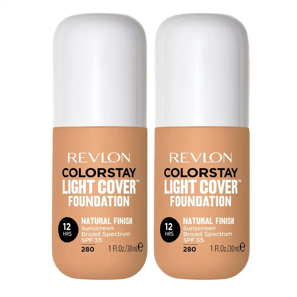 Revlon Colorstay Light Cover Foundation 30ml 280 Tawny - 2 Pack