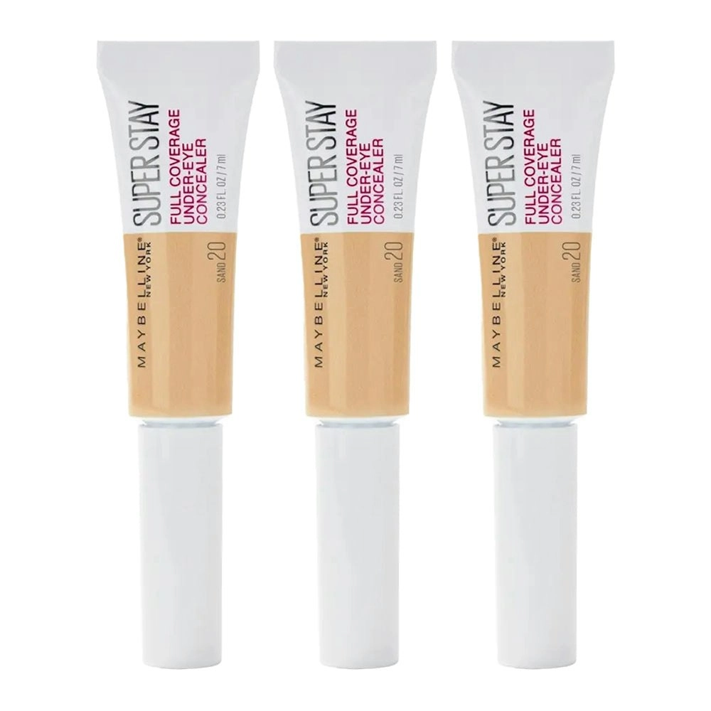 Maybelline Super Stay Full Coverage Under-eye Concealer 6ml 20 Sand - 3 Pack