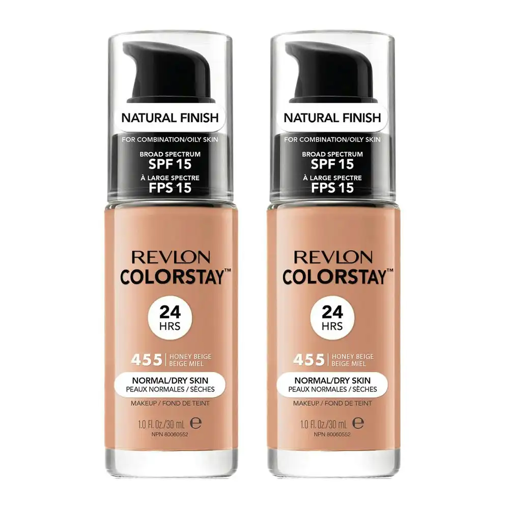 Revlon Colorstay Makeup Normal/ Dry Skin 30ml 455 Honey Beige - 2 Pack