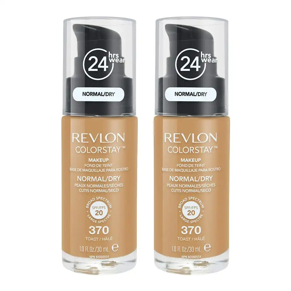 Revlon Colorstay Makeup Normal/ Dry Skin 30ml 370 Toast - 2 Pack