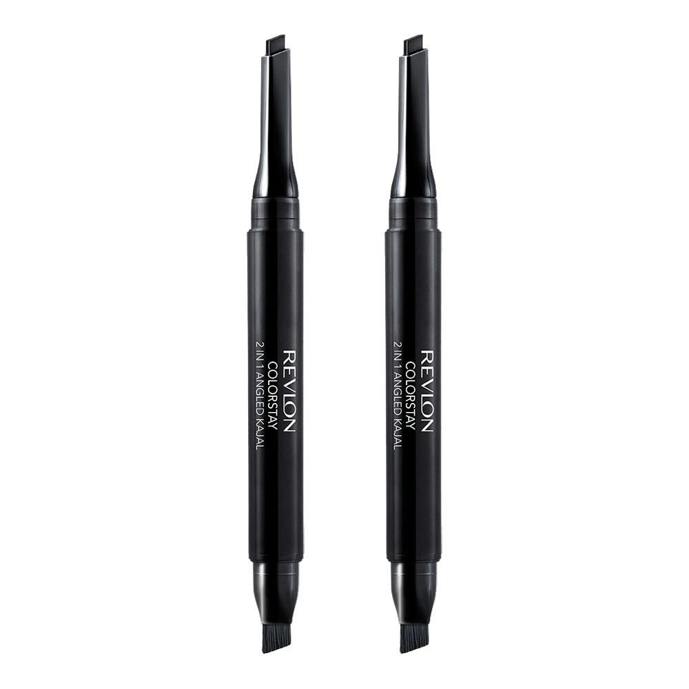 Revlon Colorstay 2-in-1 Angled Kajal Eyeliner 0.28g 101 Onyx - 2 Pack