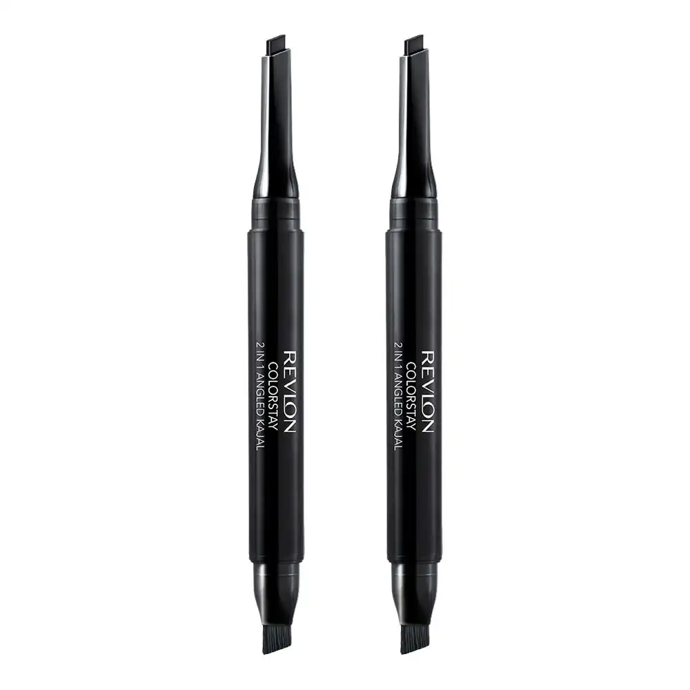 Revlon Colorstay 2-in-1 Angled Kajal Eyeliner 0.28g 101 Onyx - 2 Pack