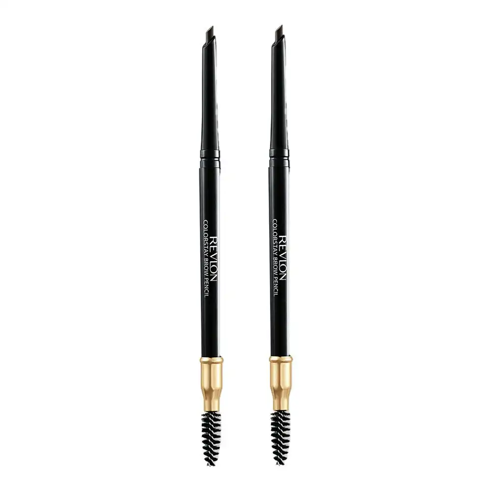 Revlon Colorstay Brow Pencil 0.35g 225 Soft Black - 2 Pack