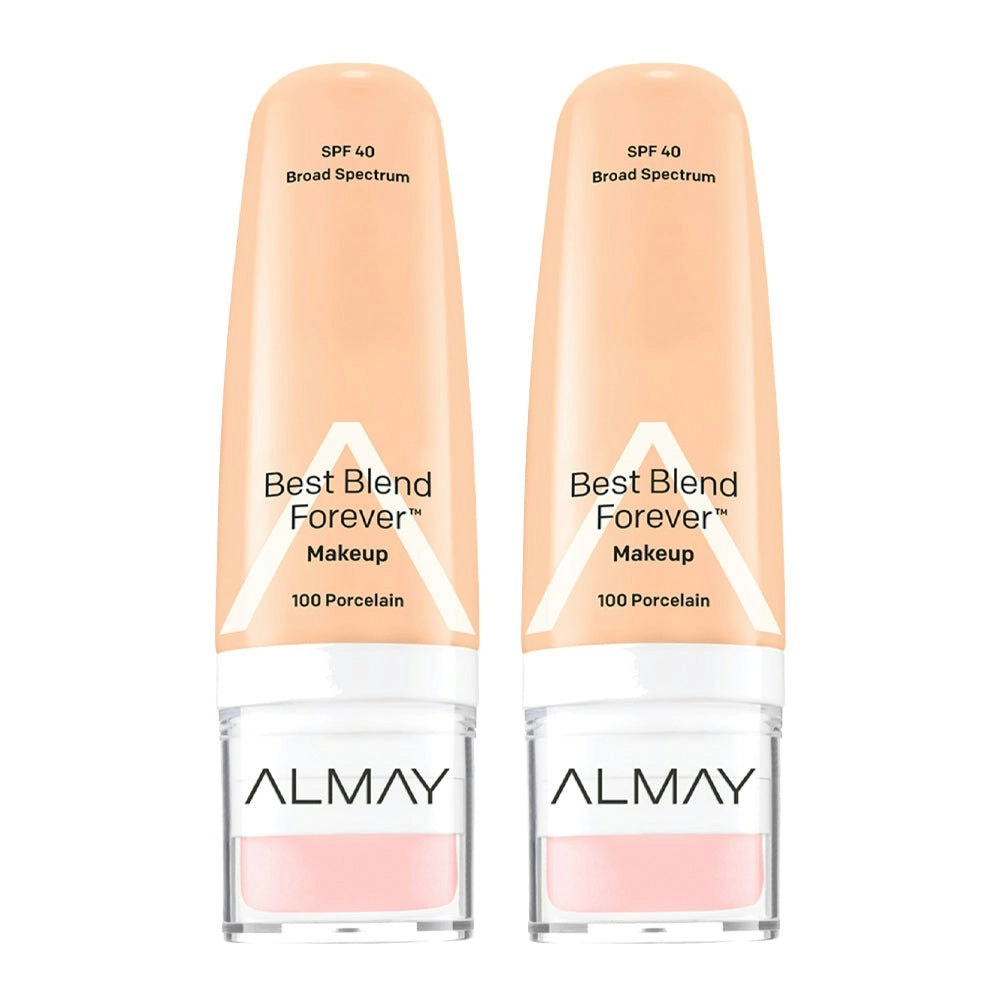 Almay Best Blend Forever Makeup 30ml 100 Porcelain - 2 Pack