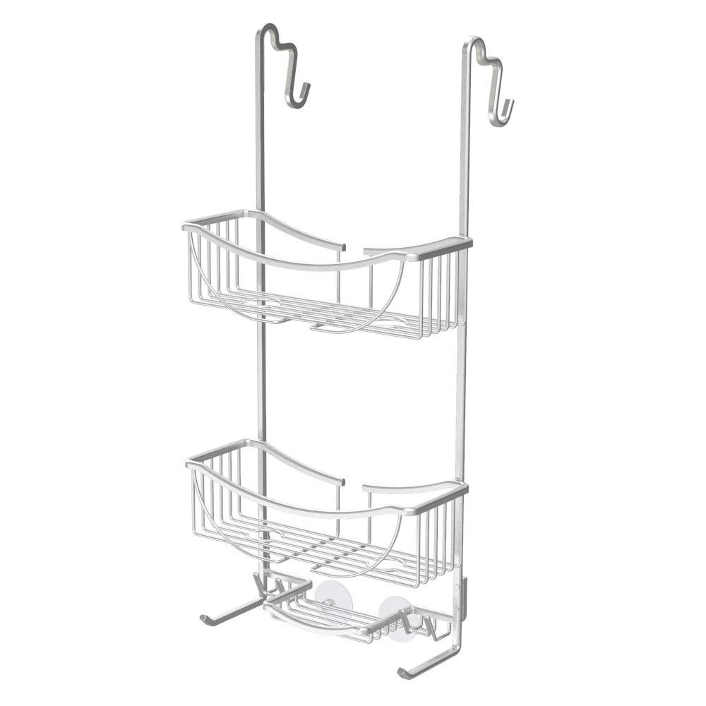 Better Living Venus 3 Tier Over the Door Shower Caddy - Aluminium Grey