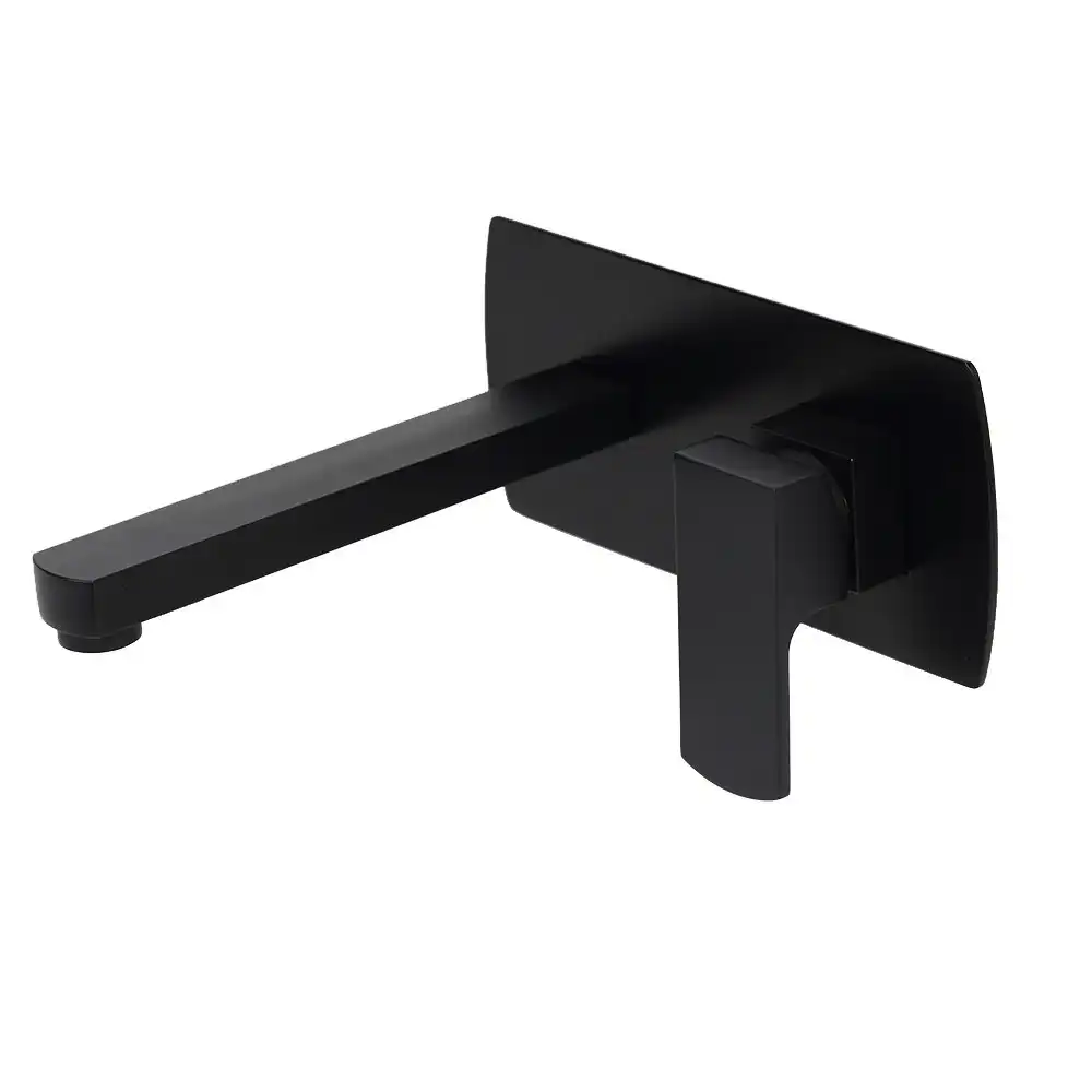 Aguzzo Terrus Wall Mounted Mixer and Spout - Matte Black