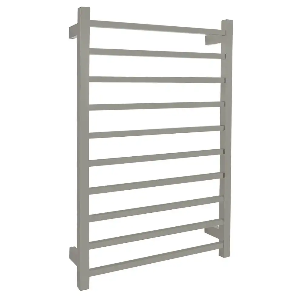 Aguzzo Ezy Fit Dual Wired Square Tube Heated Towel Rail 60 x 92cm - Polished SS